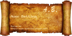 Auer Bettina névjegykártya