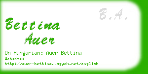 bettina auer business card